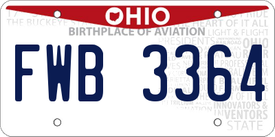 OH license plate FWB3364