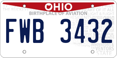 OH license plate FWB3432