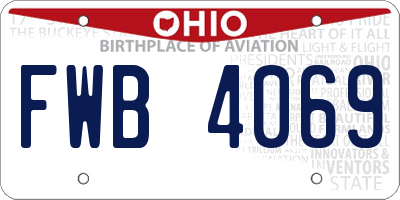 OH license plate FWB4069