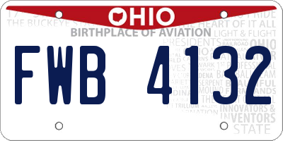 OH license plate FWB4132