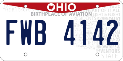 OH license plate FWB4142