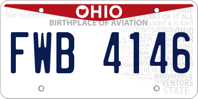 OH license plate FWB4146