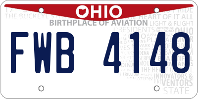 OH license plate FWB4148