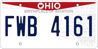 OH license plate FWB4161