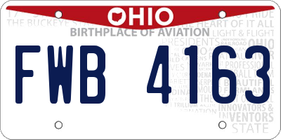OH license plate FWB4163