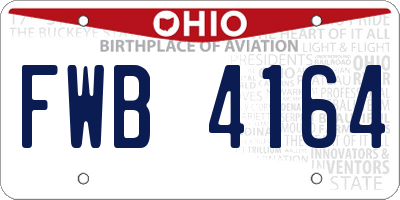 OH license plate FWB4164