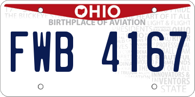 OH license plate FWB4167