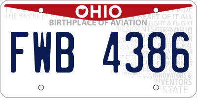 OH license plate FWB4386