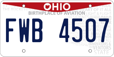 OH license plate FWB4507