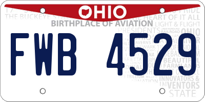 OH license plate FWB4529