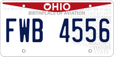 OH license plate FWB4556