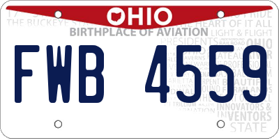 OH license plate FWB4559