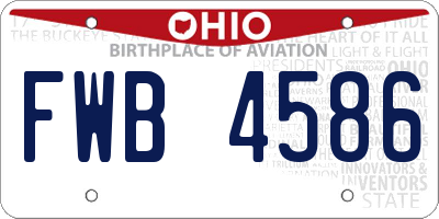 OH license plate FWB4586