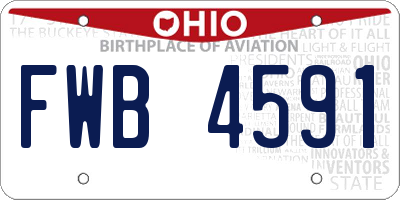 OH license plate FWB4591
