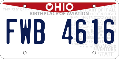 OH license plate FWB4616