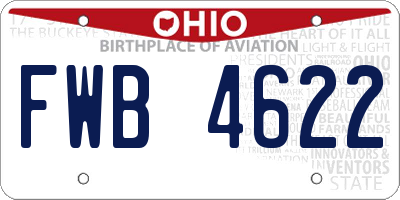 OH license plate FWB4622