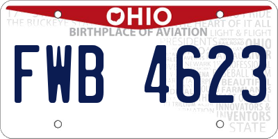 OH license plate FWB4623