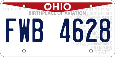 OH license plate FWB4628