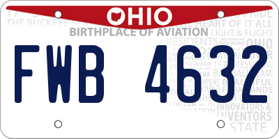 OH license plate FWB4632