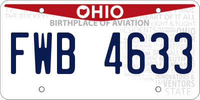 OH license plate FWB4633