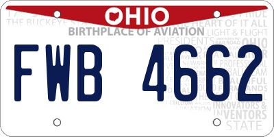 OH license plate FWB4662