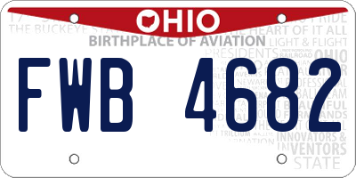 OH license plate FWB4682