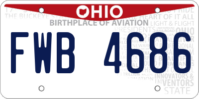 OH license plate FWB4686