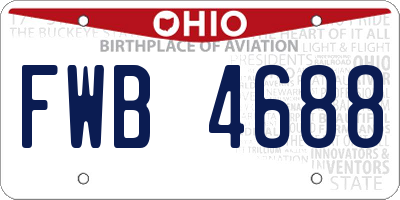 OH license plate FWB4688