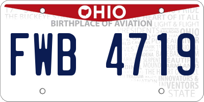 OH license plate FWB4719