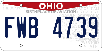 OH license plate FWB4739