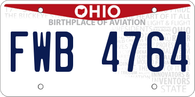OH license plate FWB4764