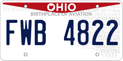 OH license plate FWB4822