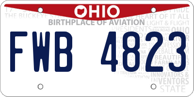 OH license plate FWB4823