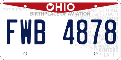 OH license plate FWB4878