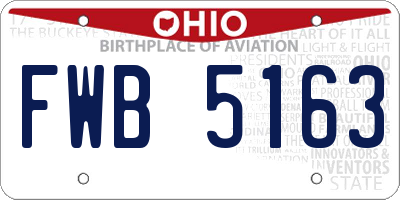 OH license plate FWB5163