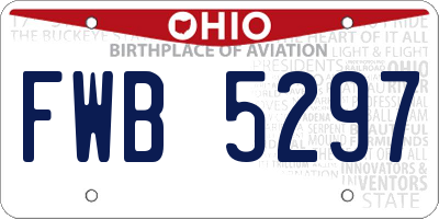 OH license plate FWB5297