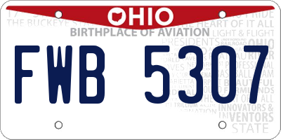 OH license plate FWB5307