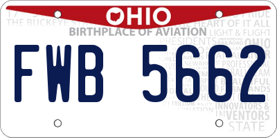 OH license plate FWB5662