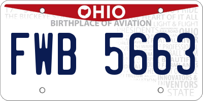 OH license plate FWB5663