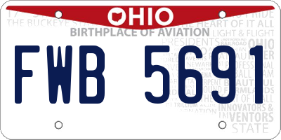 OH license plate FWB5691