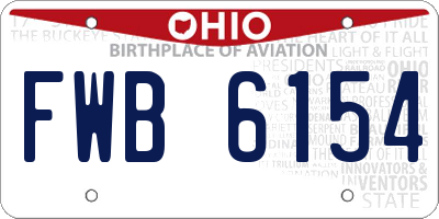 OH license plate FWB6154