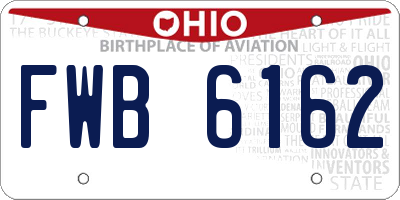 OH license plate FWB6162