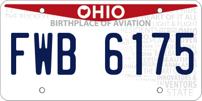 OH license plate FWB6175