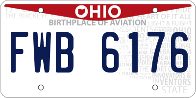 OH license plate FWB6176