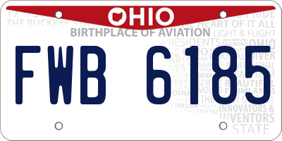 OH license plate FWB6185