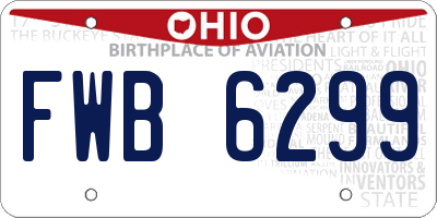 OH license plate FWB6299