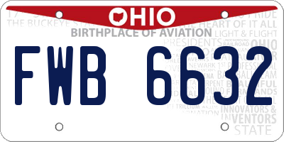 OH license plate FWB6632