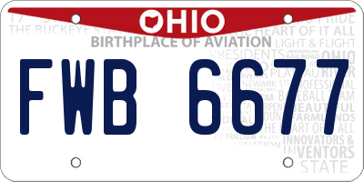 OH license plate FWB6677
