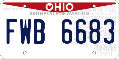 OH license plate FWB6683