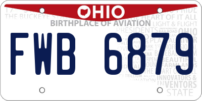 OH license plate FWB6879